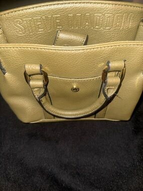Steve Madden Olive Green Mini Satchel with Gold Hardware